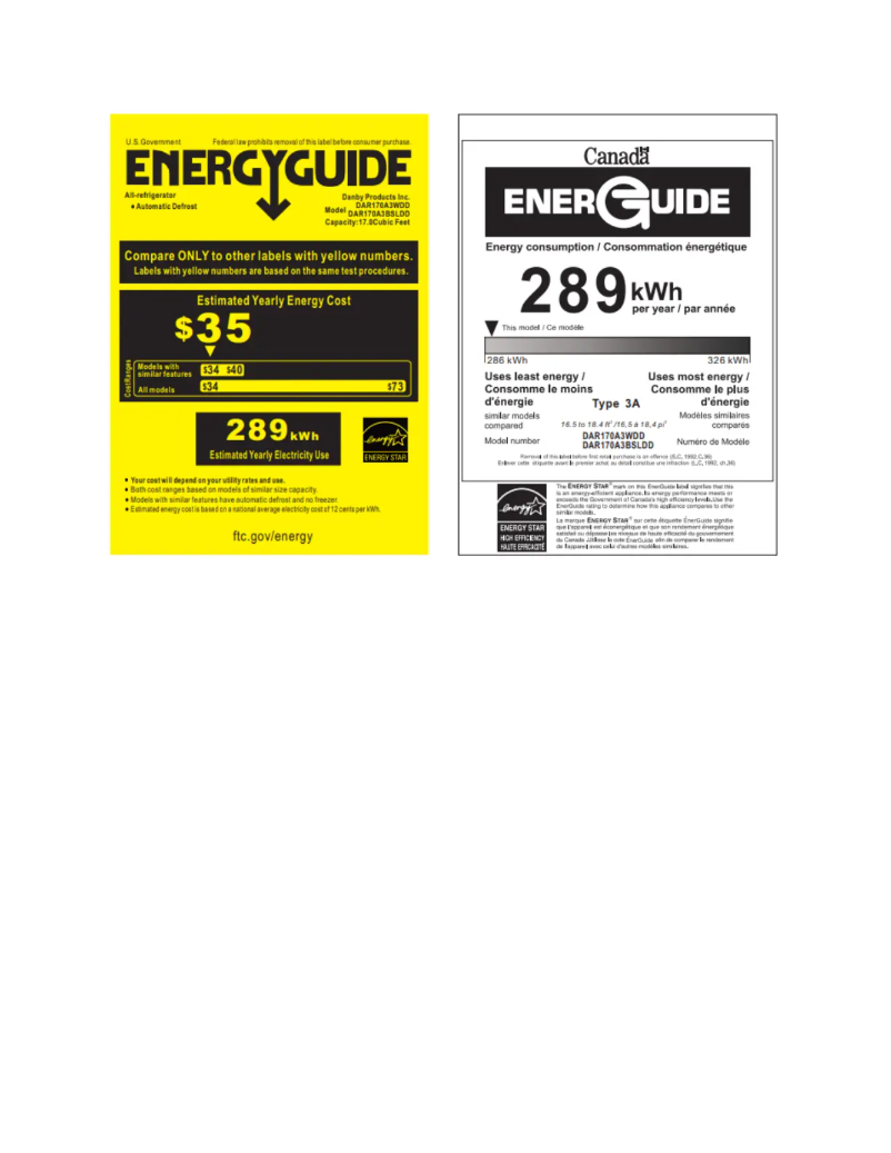 First page image of the manual for DAR170A3BSLDD