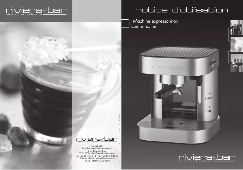 Page 1 de la notice Manuel utilisateur Riviera & Bar CE 340 A