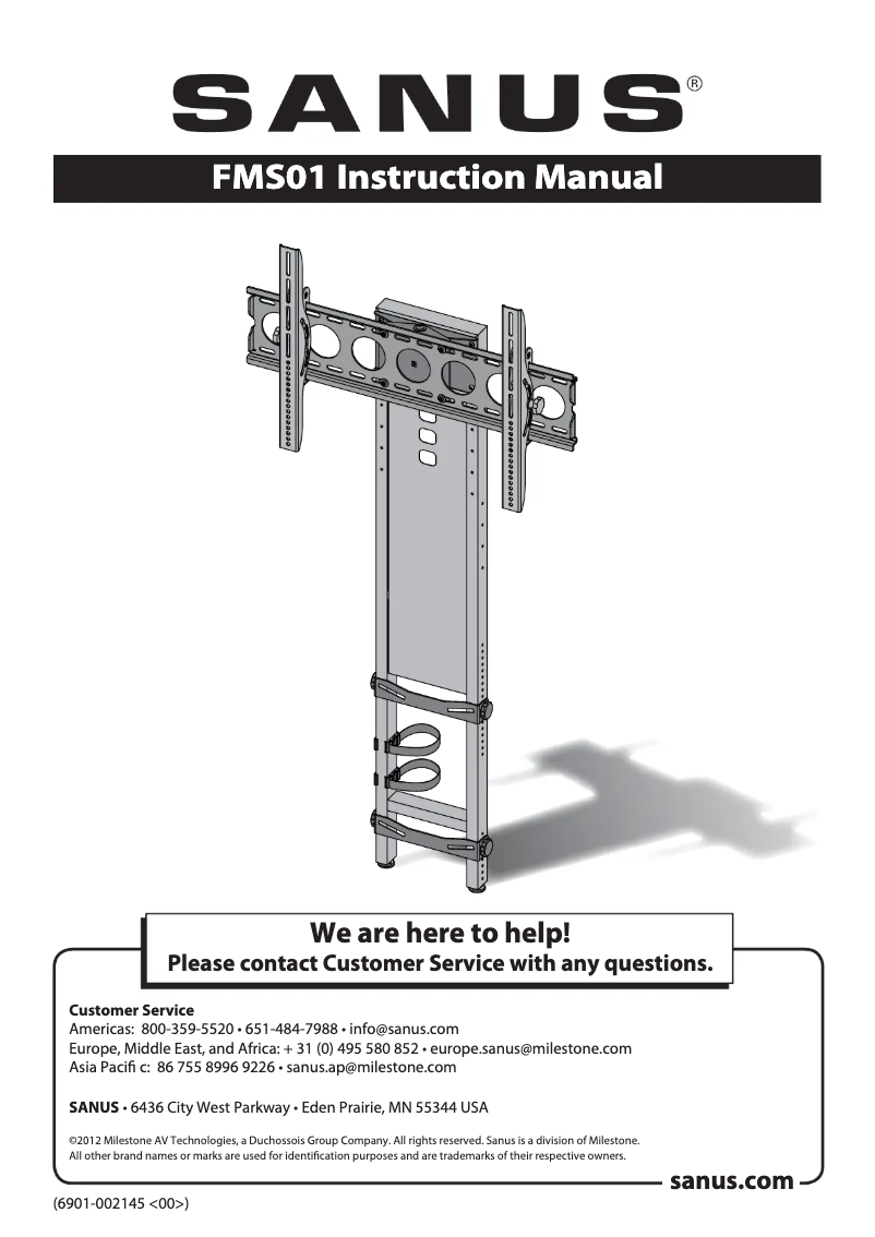 Page 1 of the manual User Manual Sanus FMS01