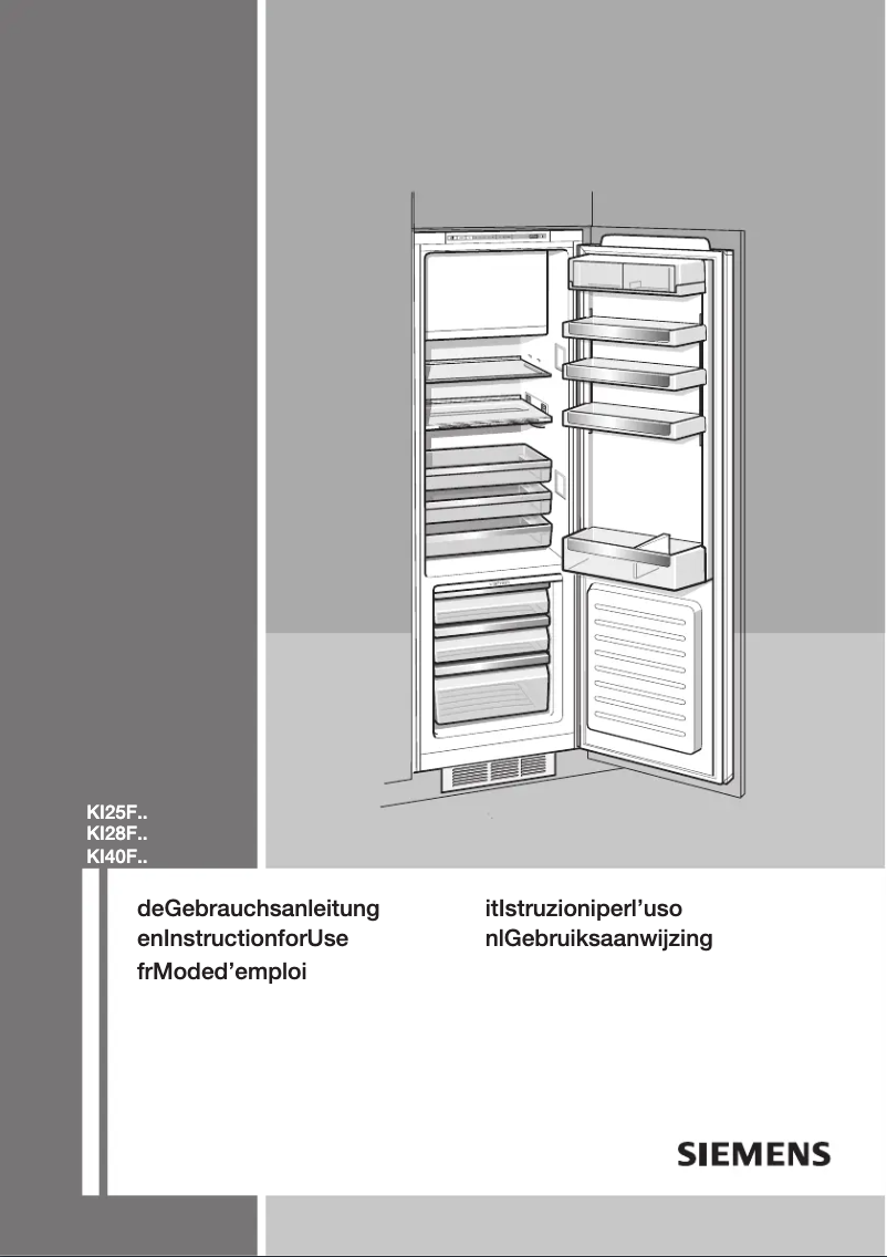 Page 1 of the manual User Manual Siemens KI28FP60