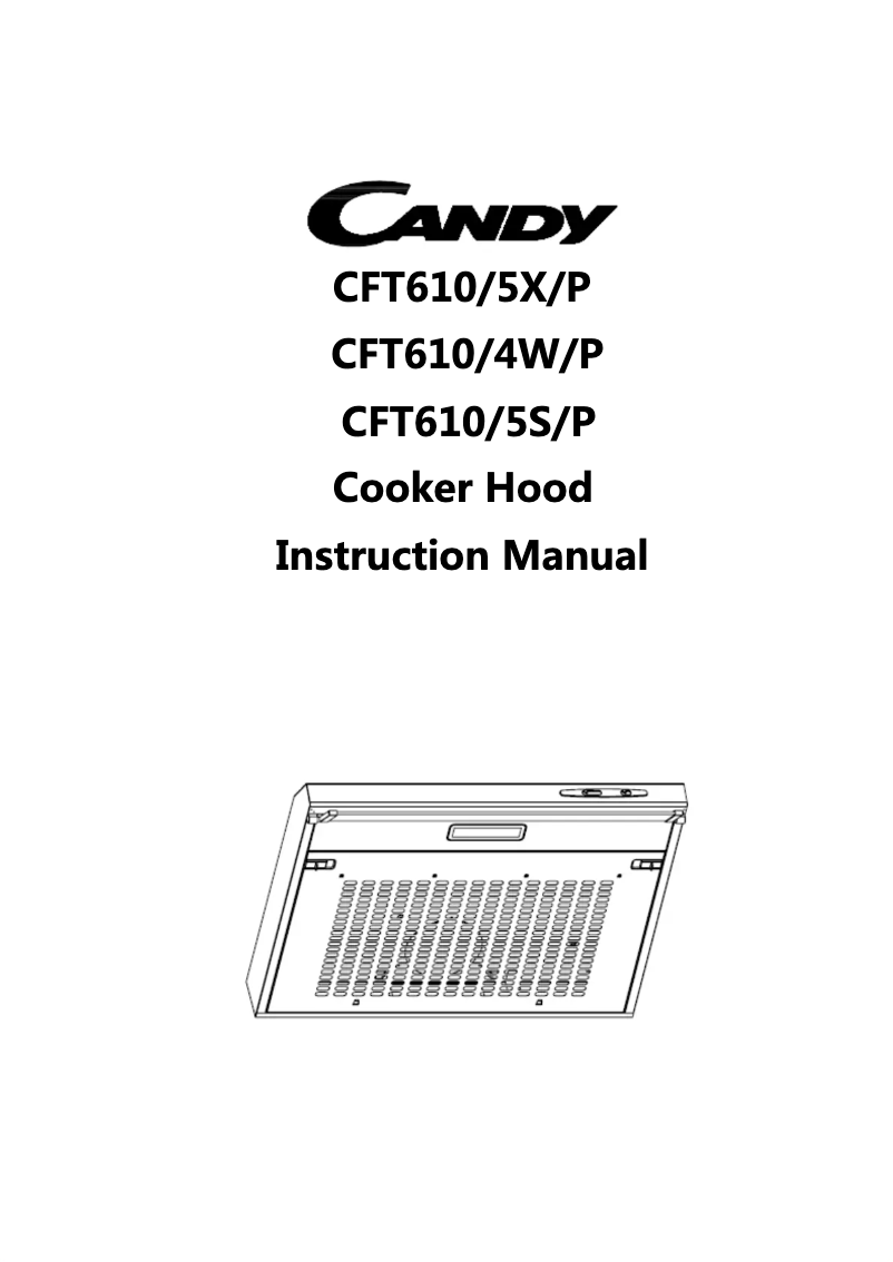 Page 1 of the manual User Manual Candy CFT610/5S/P