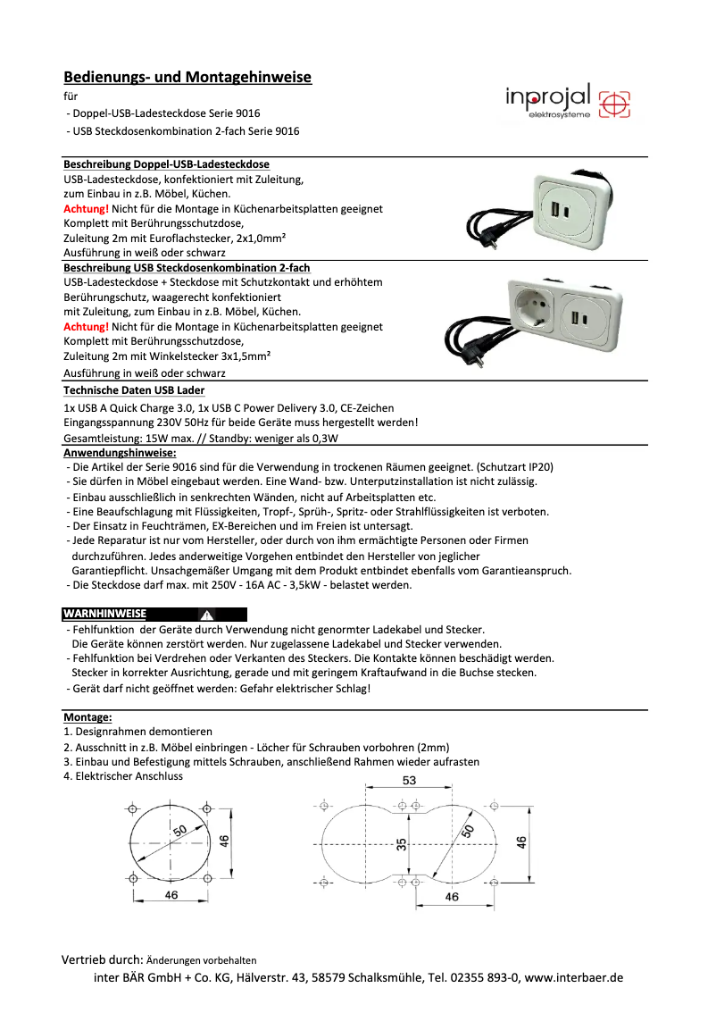 First page image of the manual for 9016