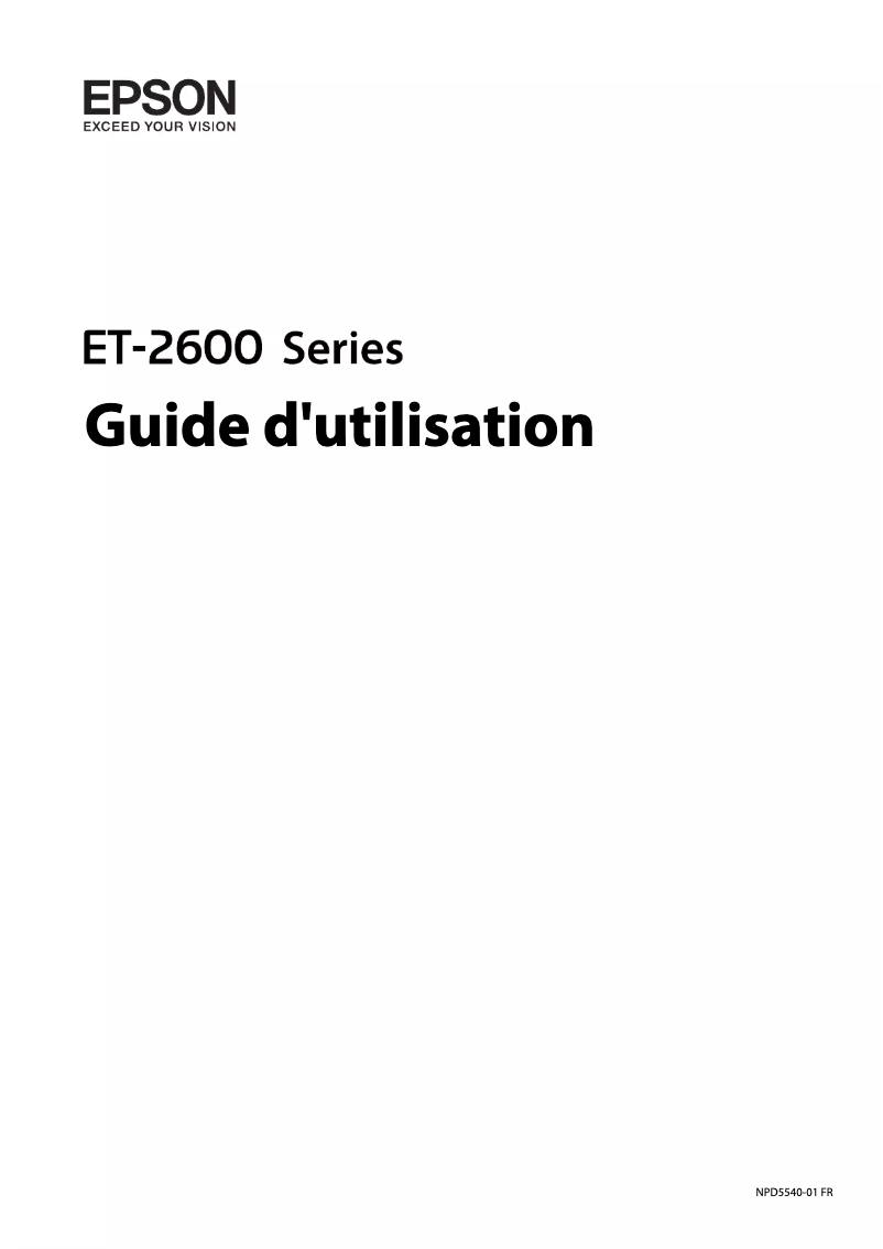 Page 1 of the manual User Manual Epson EcoTank ET-2600
