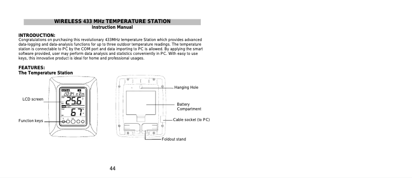 First page image of the manual for WS 8610