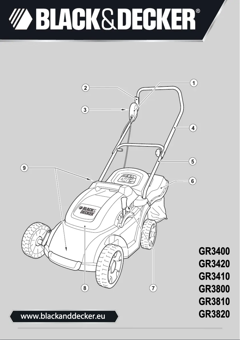 Page 1 of the manual User Manual Black & Decker GR3420 Type 2