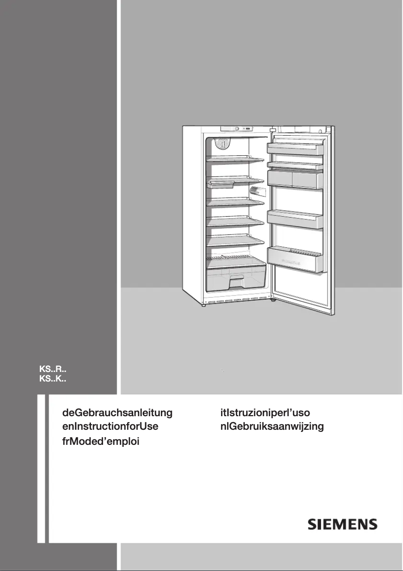 Page 1 of the manual User Manual Siemens KS38RN30