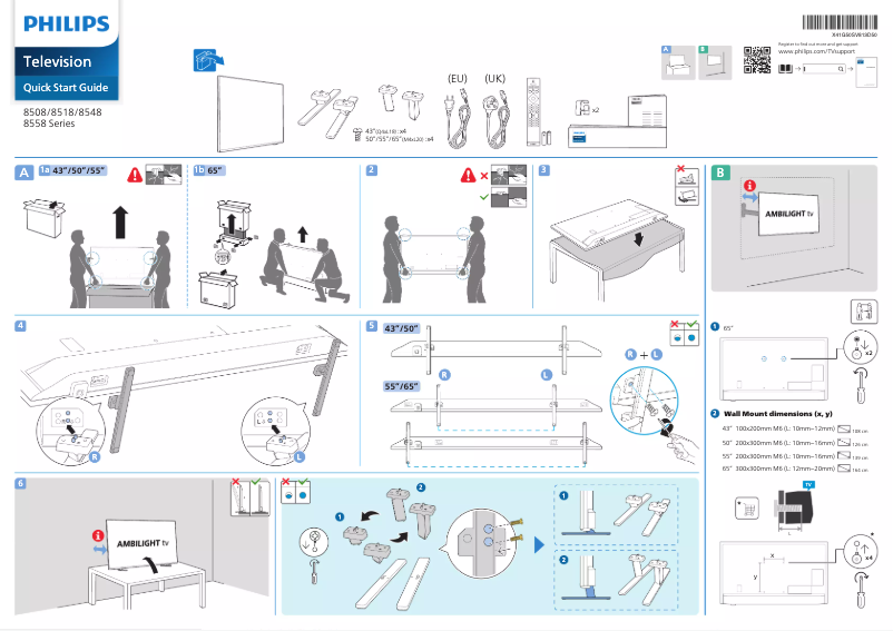 First page image of the manual for The One 43PUS8558