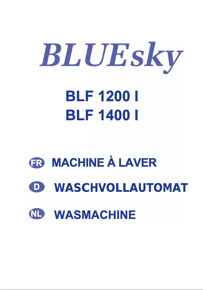 Page 1 of the manual User Manual Bluesky BLF 1400 I