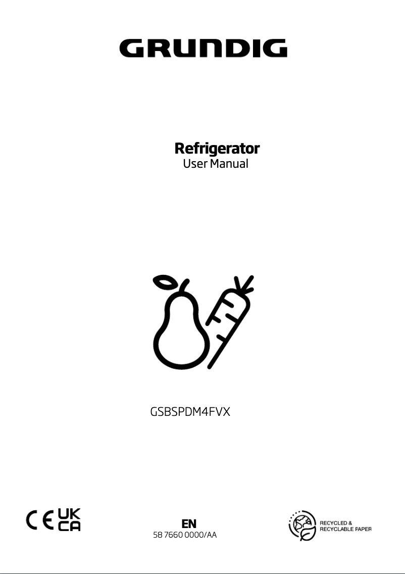 First page image of the manual for GSBSPDM4FVX