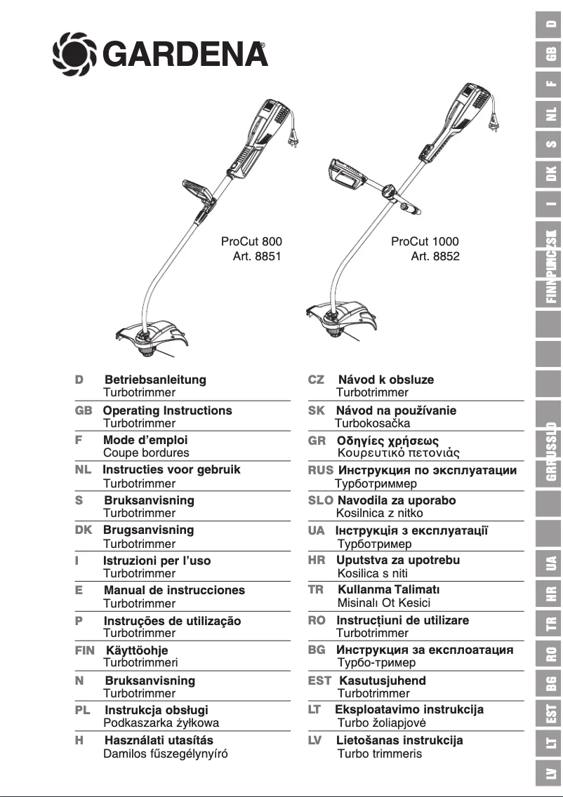Page 1 of the manual User Manual Gardena ProCut 800