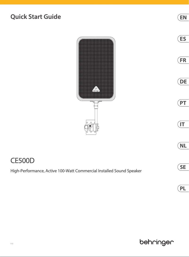 First page image of the manual for CE500D