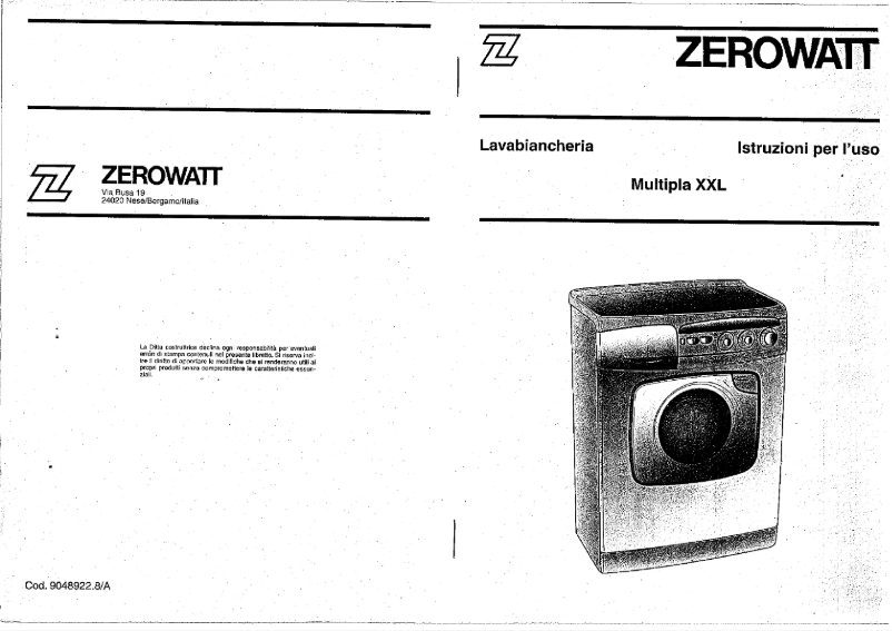 First page image of the manual for Multipla XXL SY