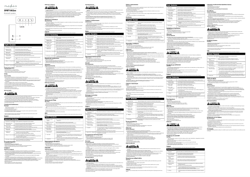 First page image of the manual for SPBT1002GY