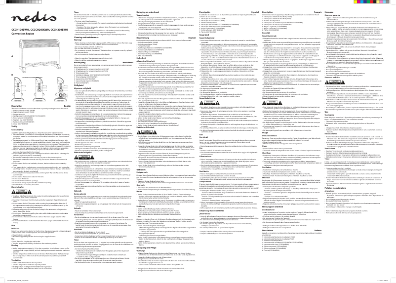 Page 1 of the manual User Manual Nedis CCCH100EWH