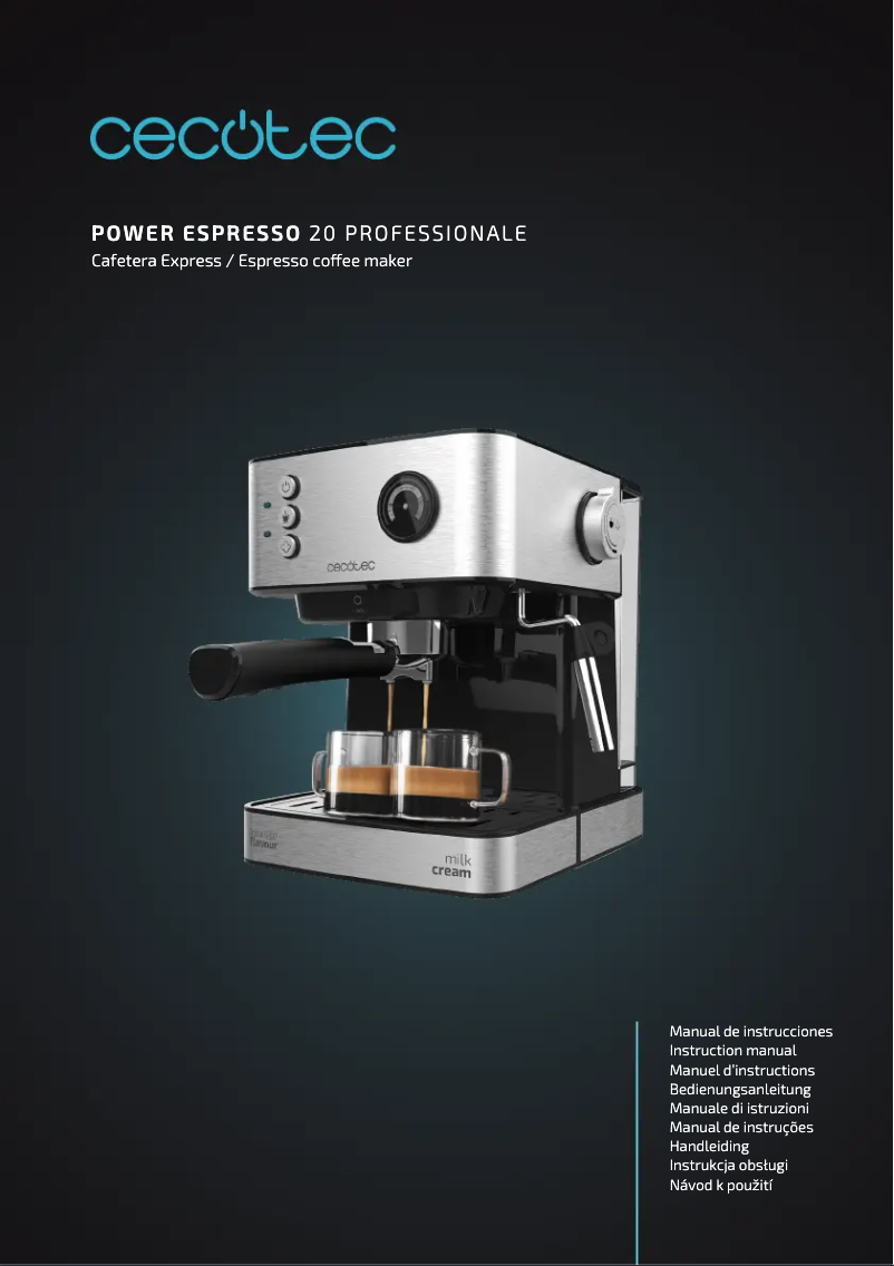 First page image of the manual for Power Espresso 20 Professionale