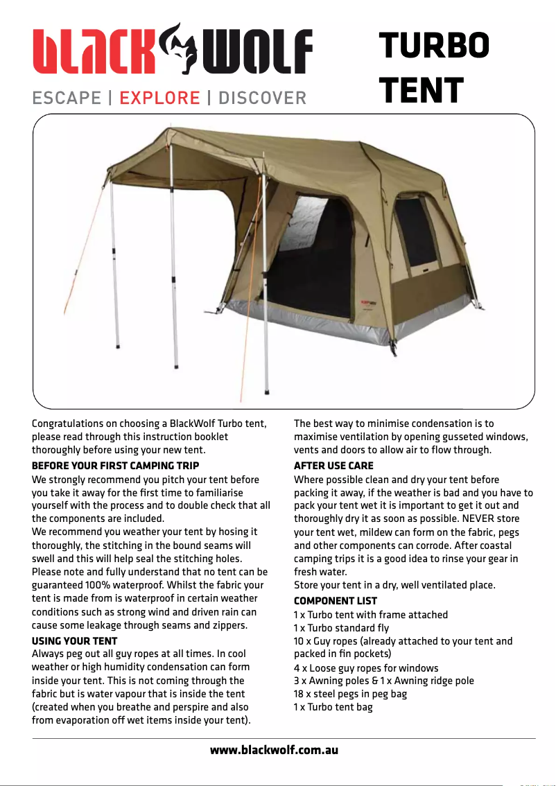 First page image of the manual for Turbo 300