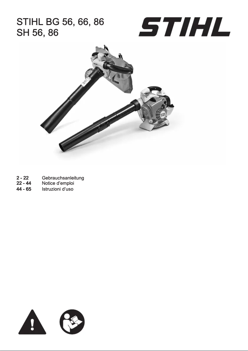 First page image of the manual for BG 86