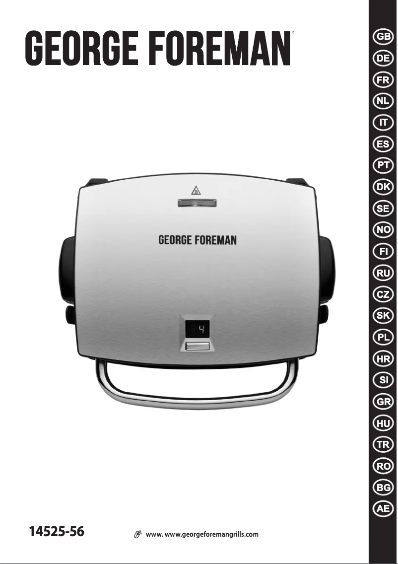 Page 1 of the manual User Manual George Foreman Grill & Melt 14525-56