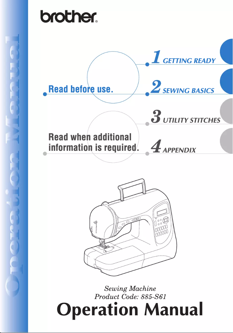 Page 1 of the manual User Manual Brother SB3129