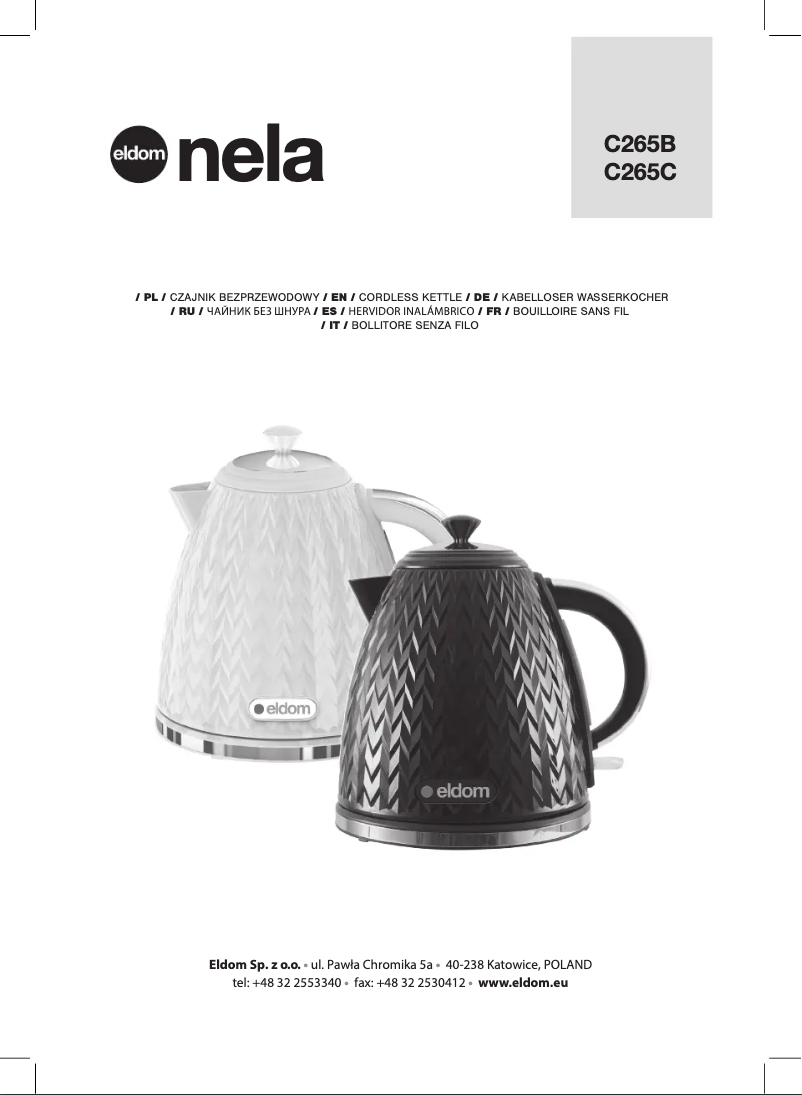 Page 1 of the manual User Manual Eldom Nela C265B