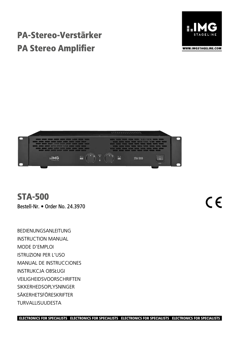 First page image of the manual for STA-500
