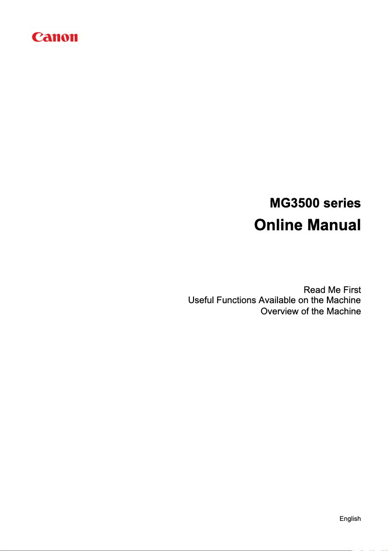 First page image of the manual for Pixma