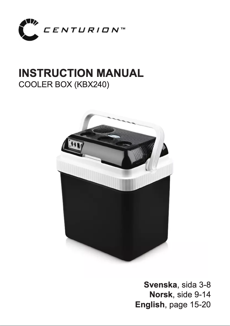 Page 1 of the manual User Manual Centurion KBX240