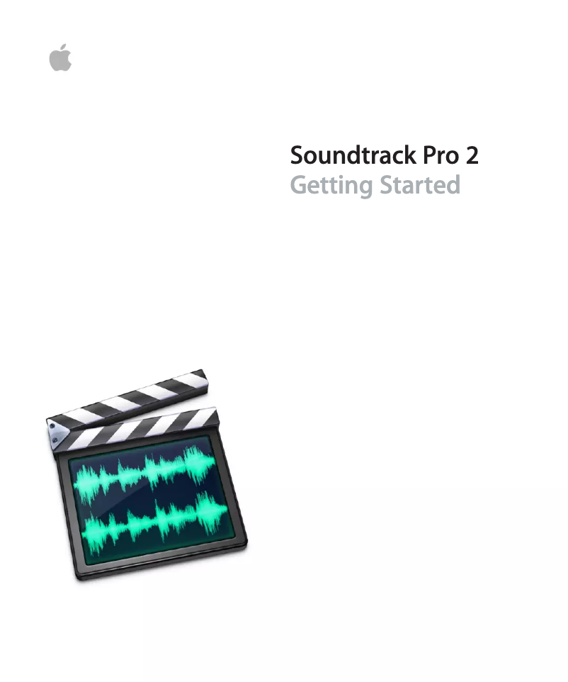 First page image of the manual for Soundtrack Pro 2