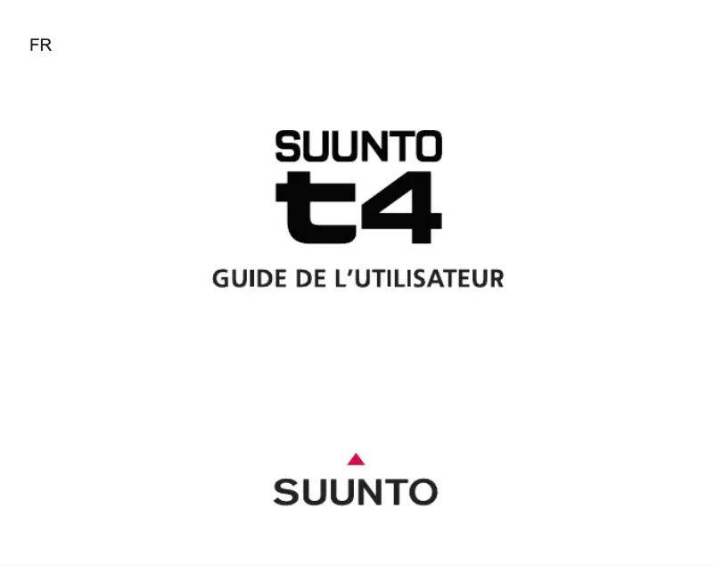 Page 1 of the manual User Manual Suunto T4