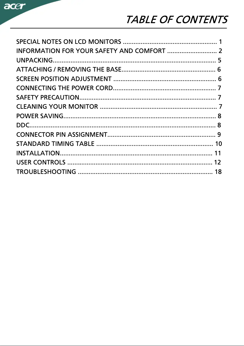 First page image of the manual for P166H