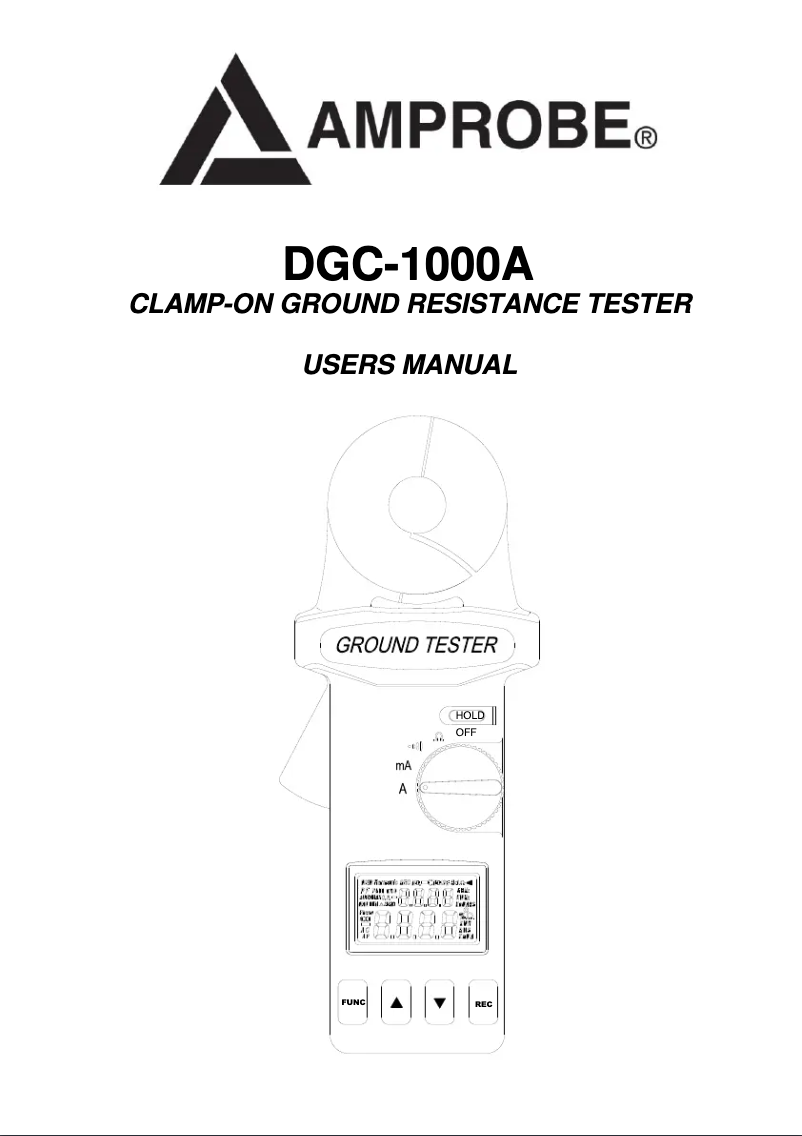 First page image of the manual for DGC-1000A