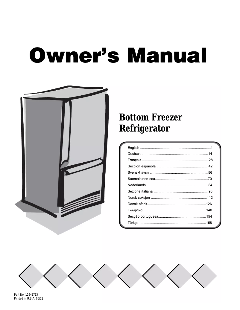 First page image of the manual for XRBS209BSR