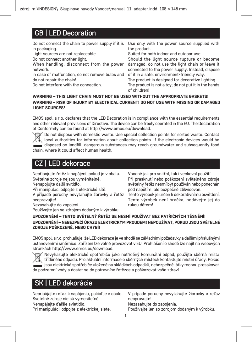 First page image of the manual for DCLC02