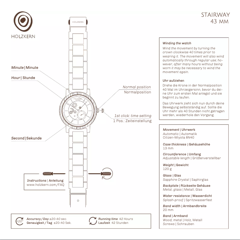 Page 1 of the manual User Manual Holzkern Baori