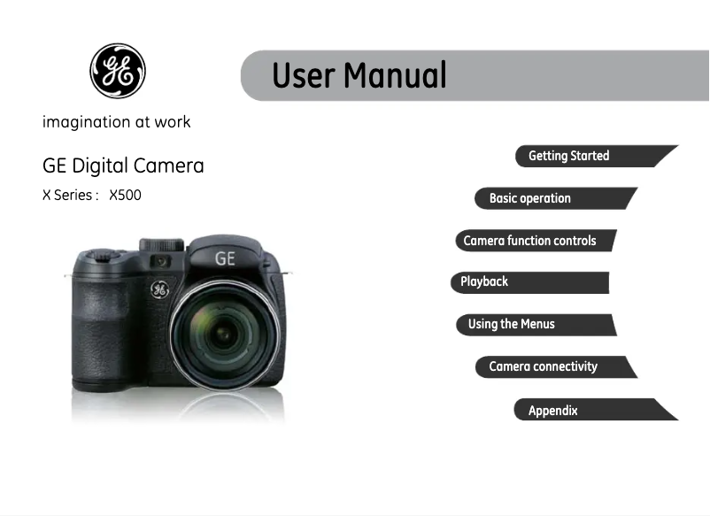Page 1 of the manual User Manual GE Power Pro X500