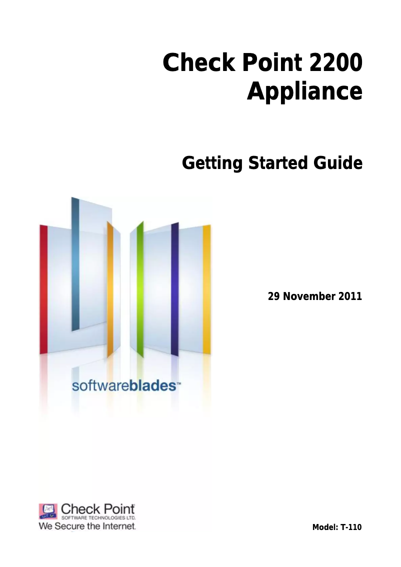 Page 1 of the manual User Manual Check Point 2205