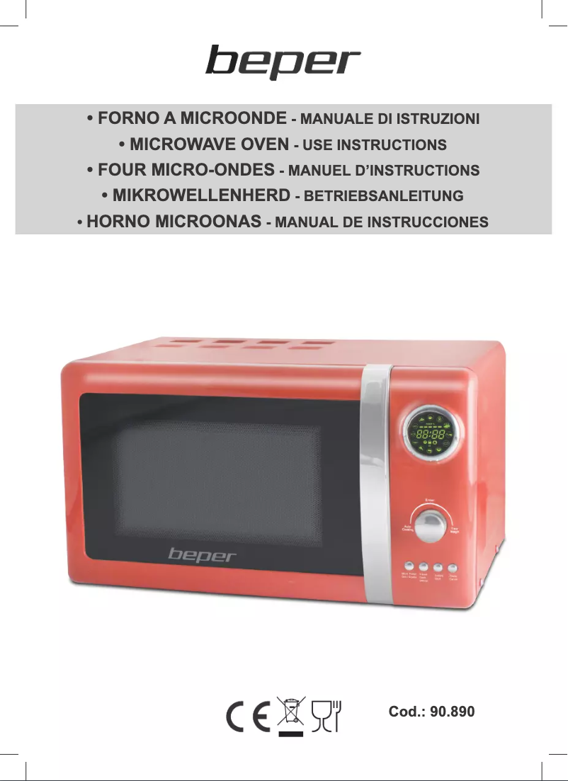 First page image of the manual for 90.890