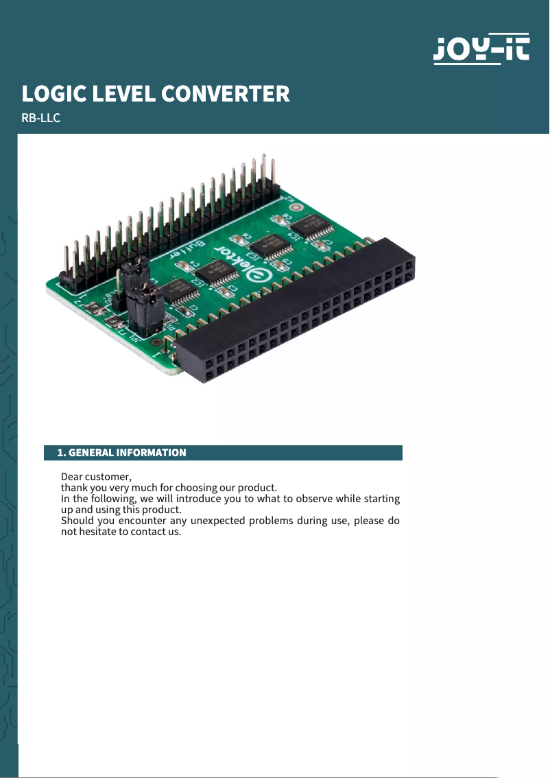 Image de la première page du manuel de l'appareil RB-LLC