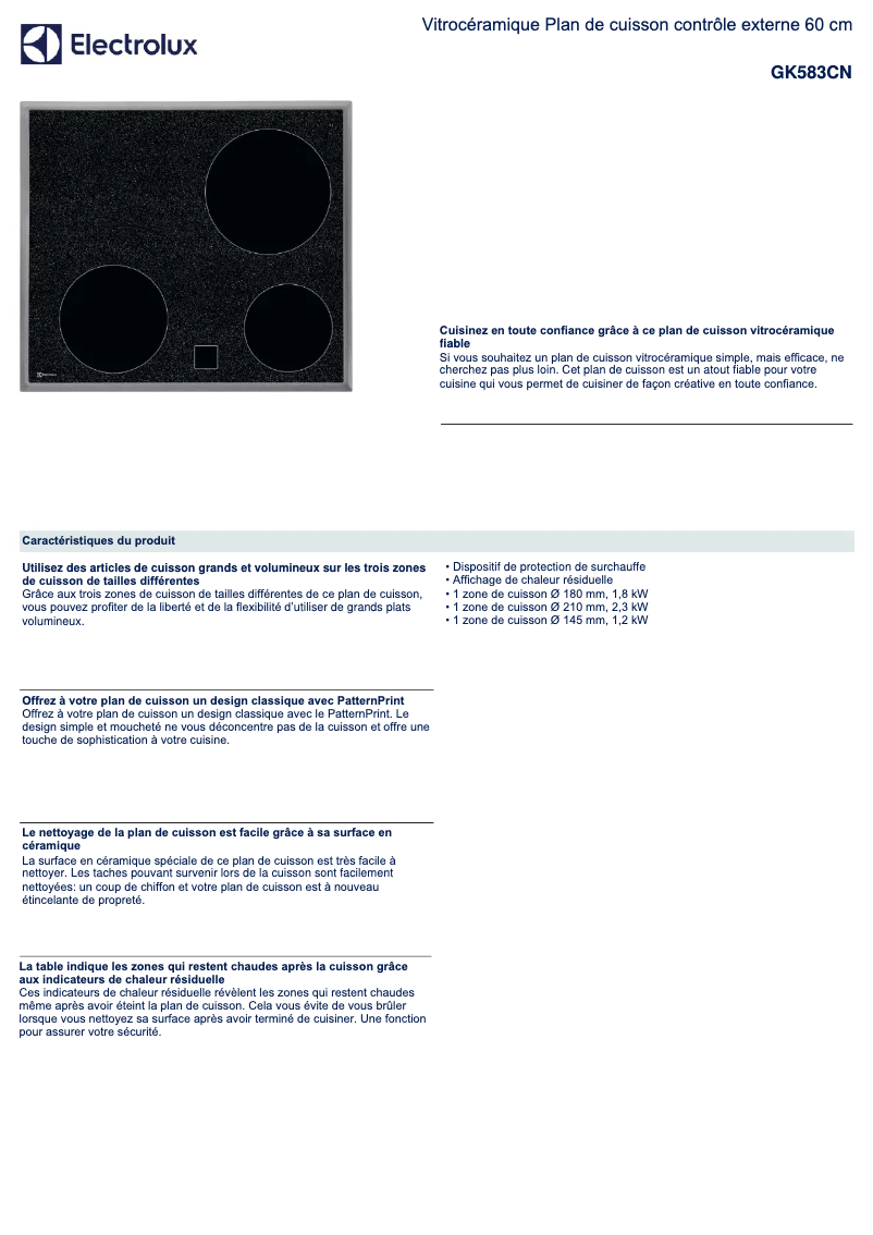 First page image of the manual for GK583CN
