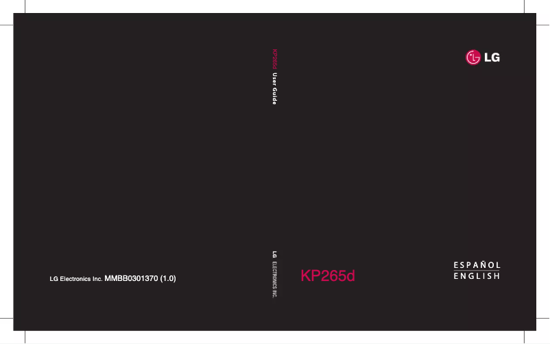 First page image of the manual for KP265