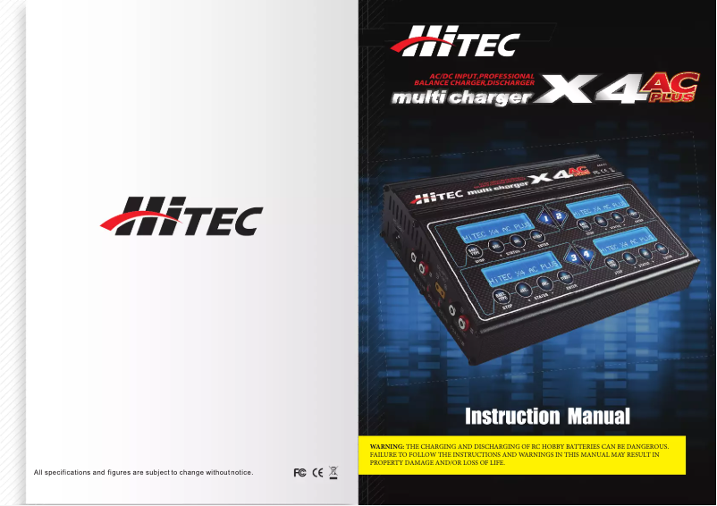 Page 1 of the manual User Manual Hitec X4 AC Plus
