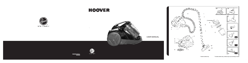 Page 1 of the manual User Manual Hoover Sonix Evo CH51_SV20