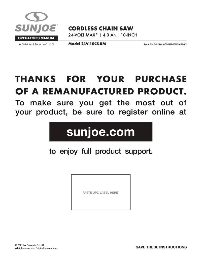 First page image of the manual for 24V-10CS-RM