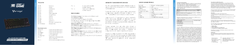 Page 1 of the manual User Manual Vorago KB-600