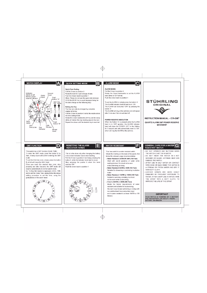 First page image of the manual for ICR-GMT