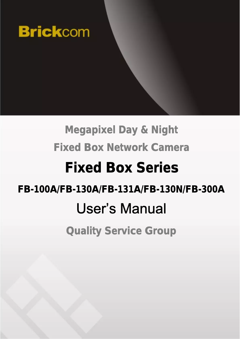 First page image of the manual for FB-130Ap