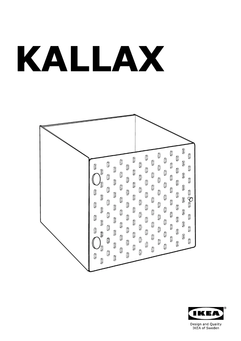 Page 1 of the manual User Manual Ikea KALLAX 004.237.16