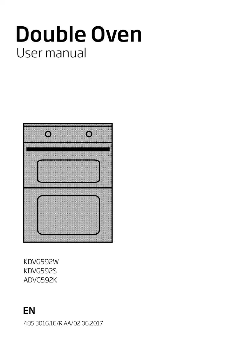 First page image of the manual for KDVG592
