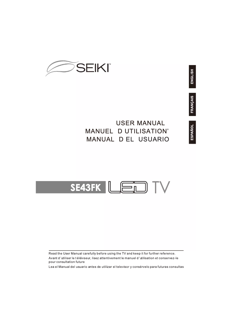 First page image of the manual for SE43FYP4