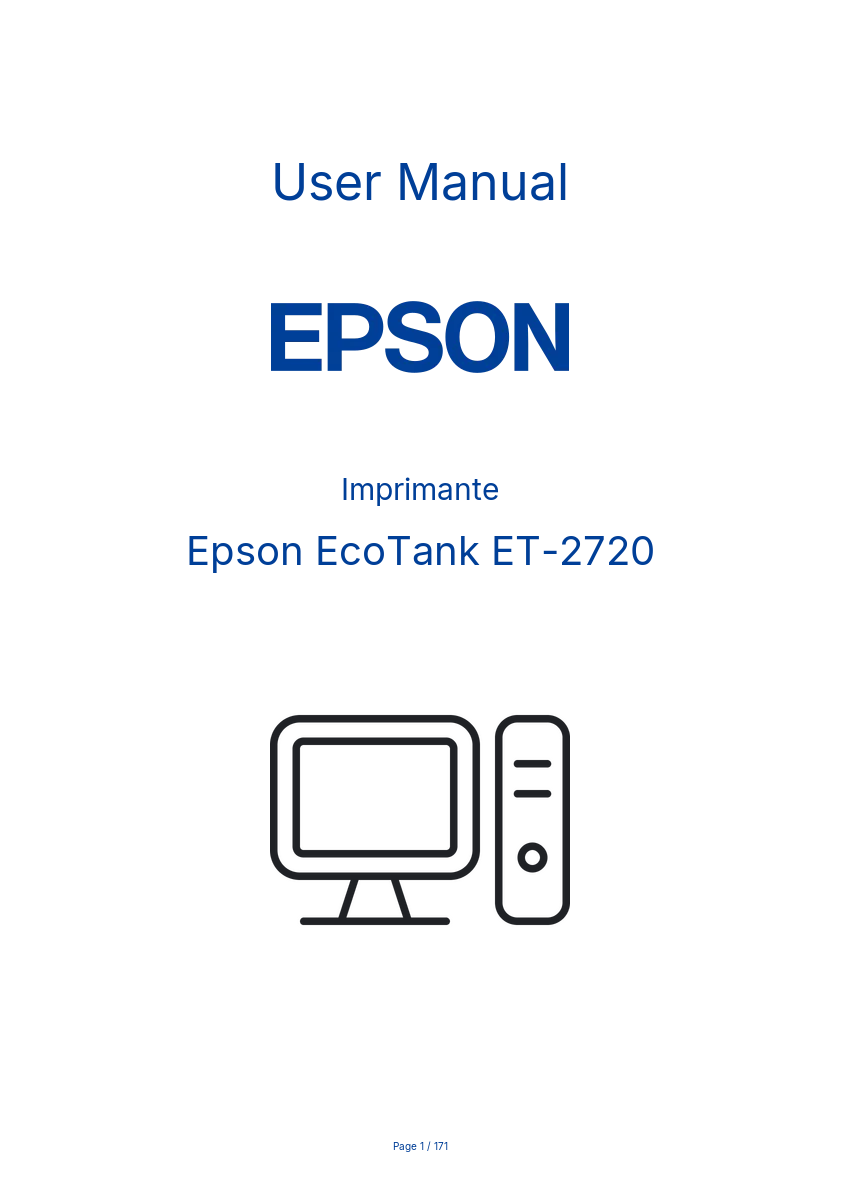 First page image of the manual for EcoTank ET-2720